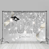 Aperturee - Congratulations Class Of 2025 Glitter Photo Grad Backdrop